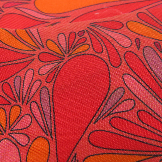 HERMES scarf silk Red Twilly Women Used Authentic
