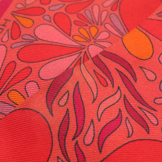 HERMES scarf silk Red Twilly Women Used Authentic