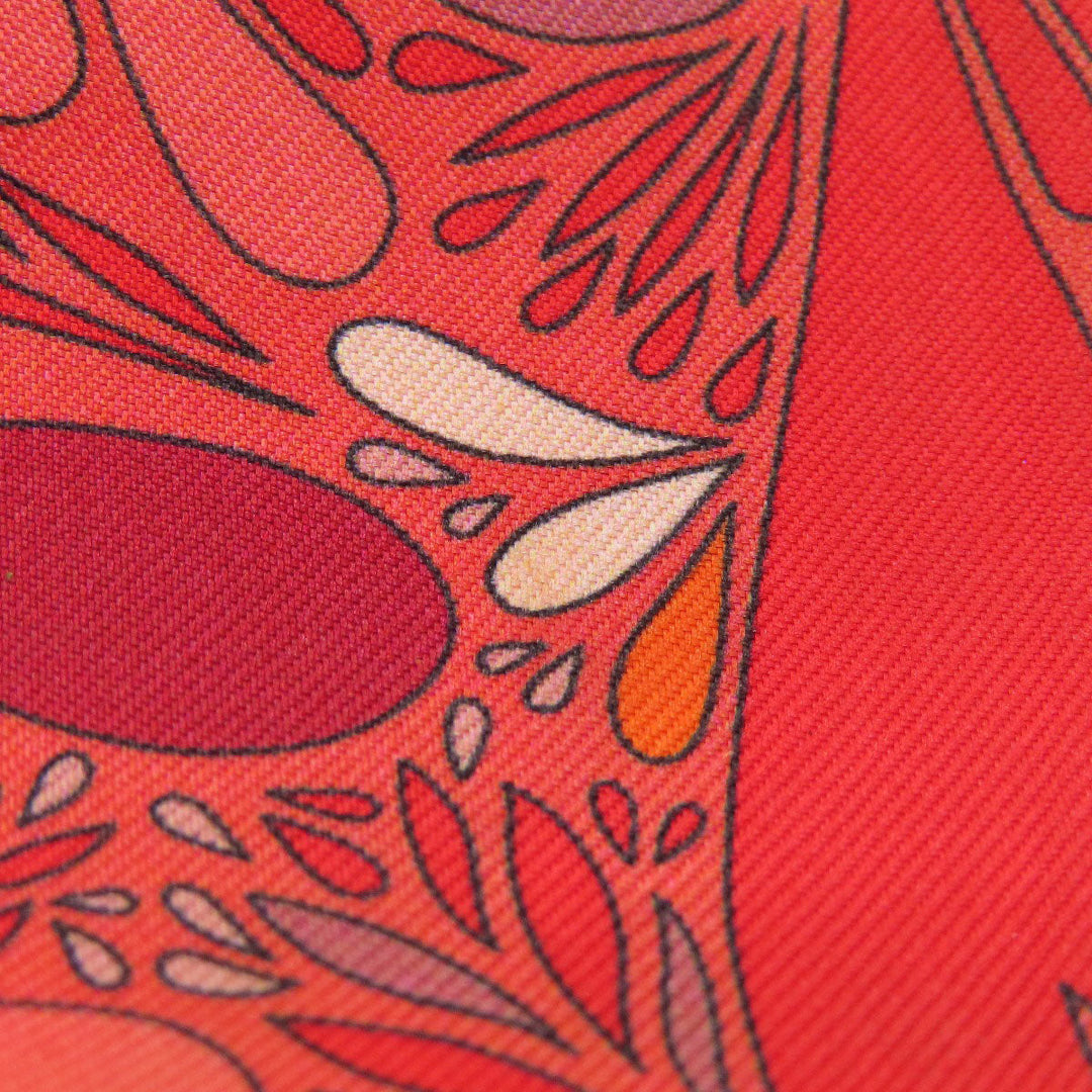 HERMES scarf silk Red Twilly Women Used Authentic