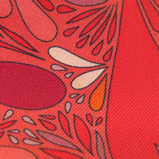 HERMES scarf silk Red Twilly Women Used Authentic