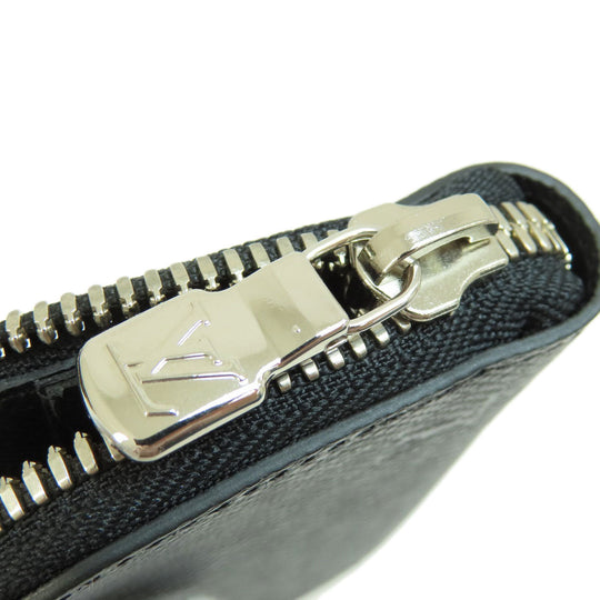 LOUIS VUITTON Coin case M63375 Taiga Leather black portomonejour ardoise