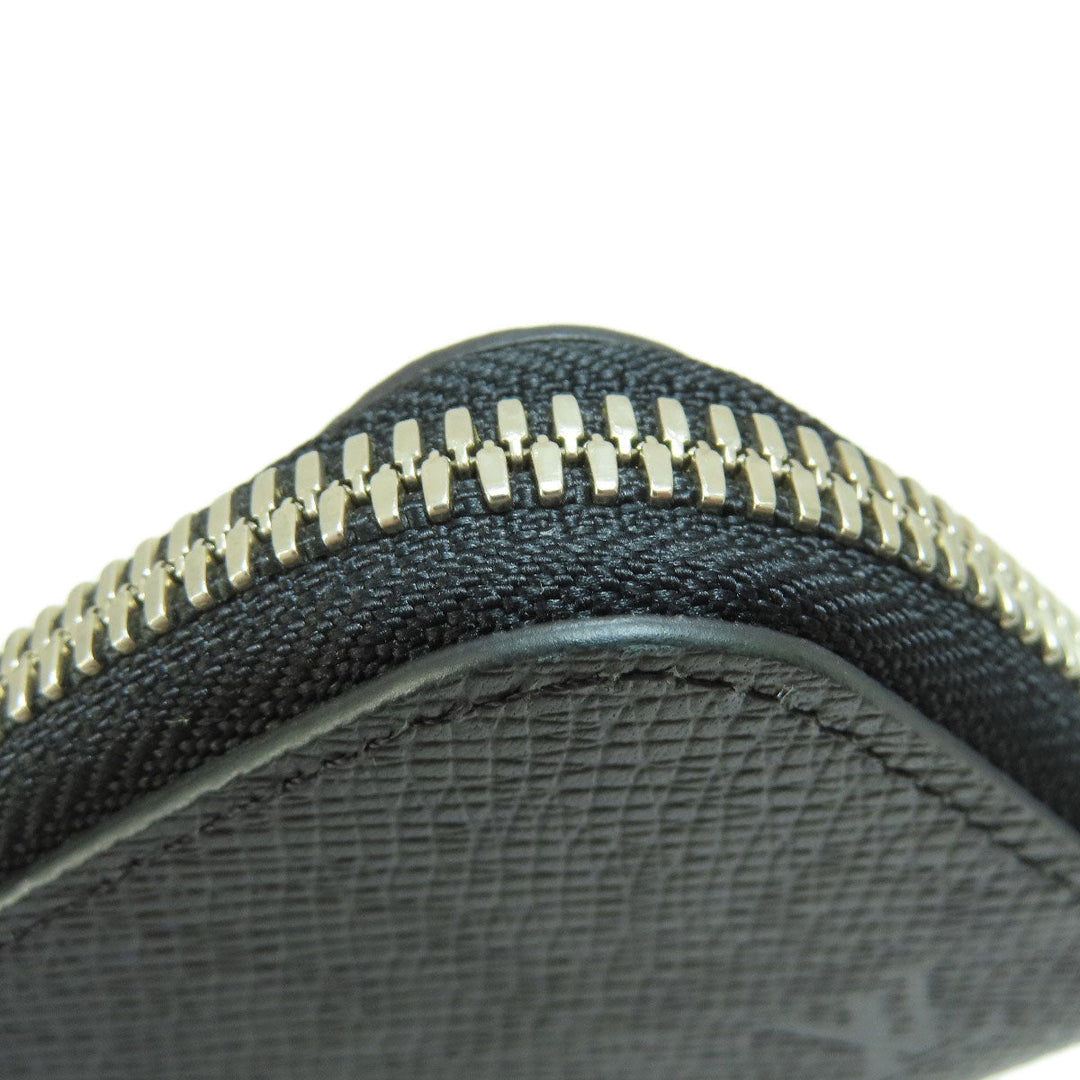 LOUIS VUITTON Coin case M63375 Taiga Leather black portomonejour ardoise