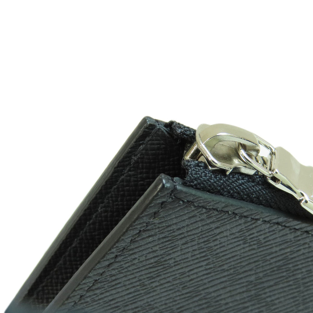 LOUIS VUITTON Coin case M63375 Taiga Leather black portomonejour ardoise