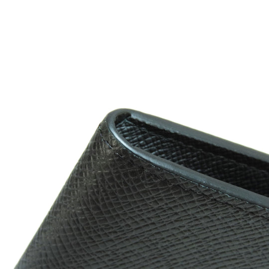 LOUIS VUITTON Coin case M63375 Taiga Leather black portomonejour ardoise