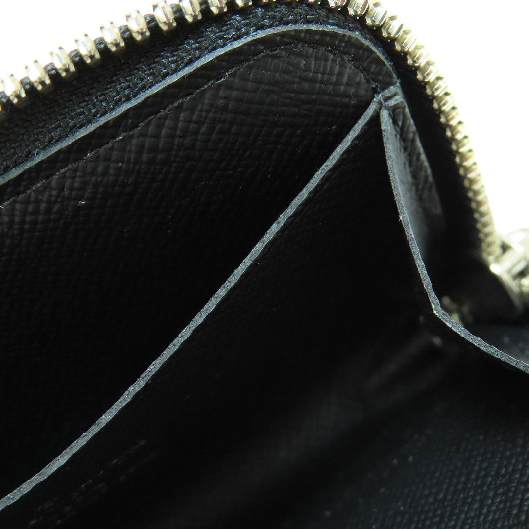 LOUIS VUITTON Coin case M63375 Taiga Leather black portomonejour ardoise