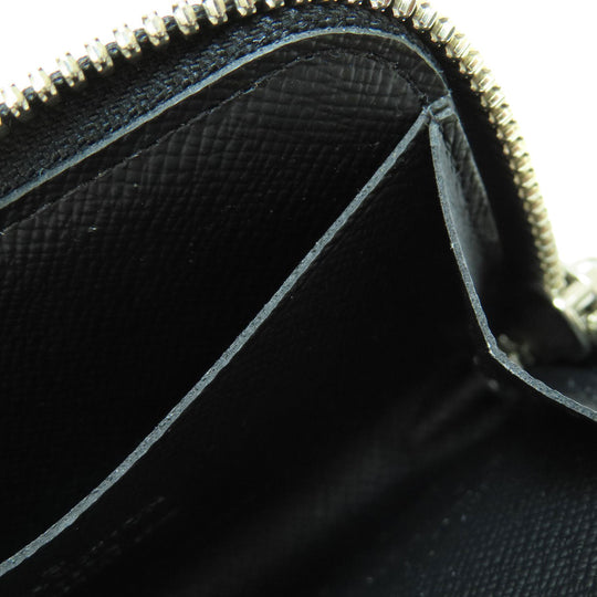 LOUIS VUITTON Coin case M63375 Taiga Leather black portomonejour ardoise