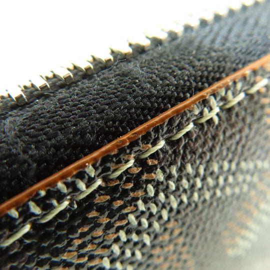 GOYARD Long Wallet Purse Coated canvas, leather black Zip GM Herringbone Pattern Women(Unisex) Used Authentic