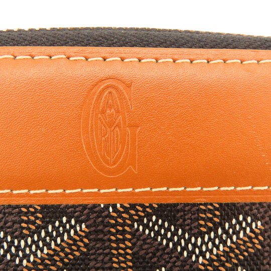 GOYARD Long Wallet Purse Coated canvas, leather black Zip GM Herringbone Pattern Women(Unisex) Used Authentic