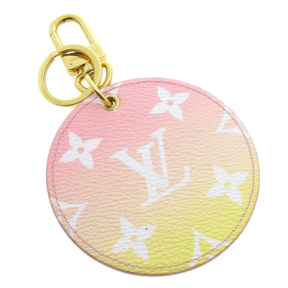 LOUIS VUITTON key ring M00285 Monogram canvas pink Porte Clair Rustrepoor bag charm Women Used Authentic