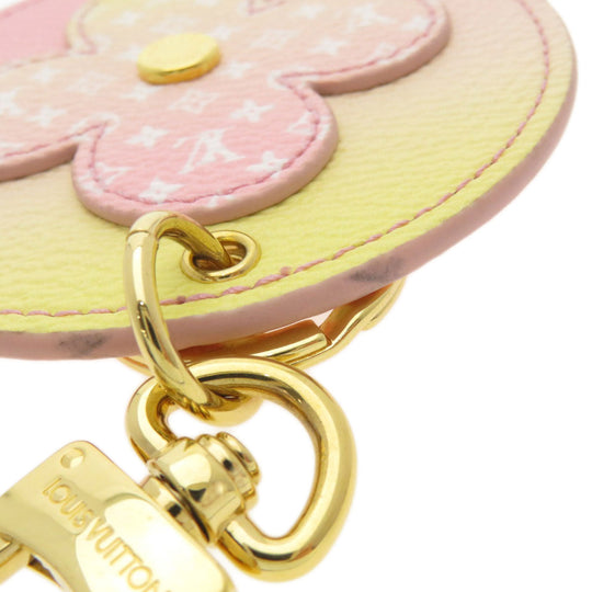 LOUIS VUITTON key ring M00285 Monogram canvas pink Porte Clair Rustrepoor bag charm Women Used Authentic