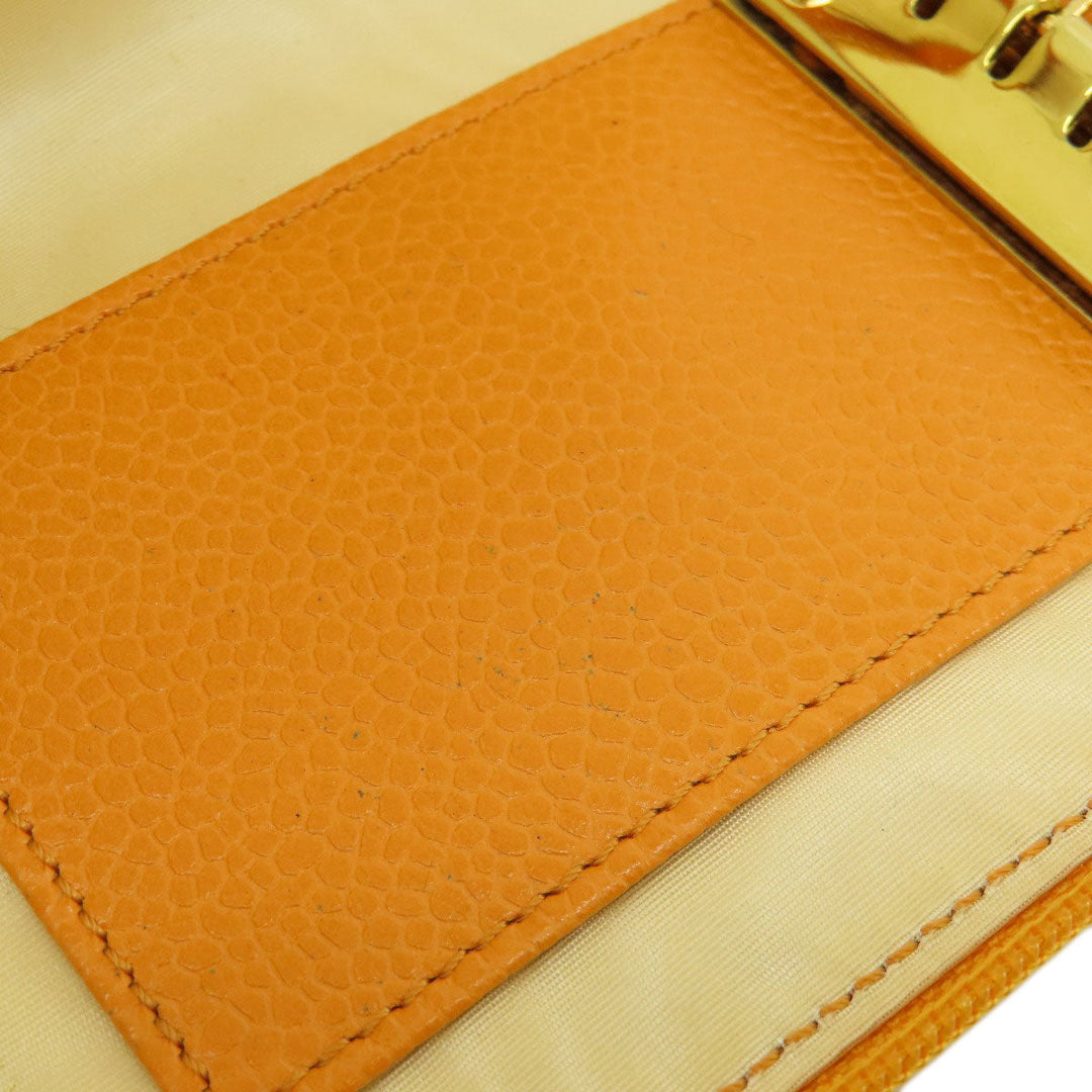 CHANEL Key case Key holder  Caviar skin Orange COCO Mark Women Used Authentic