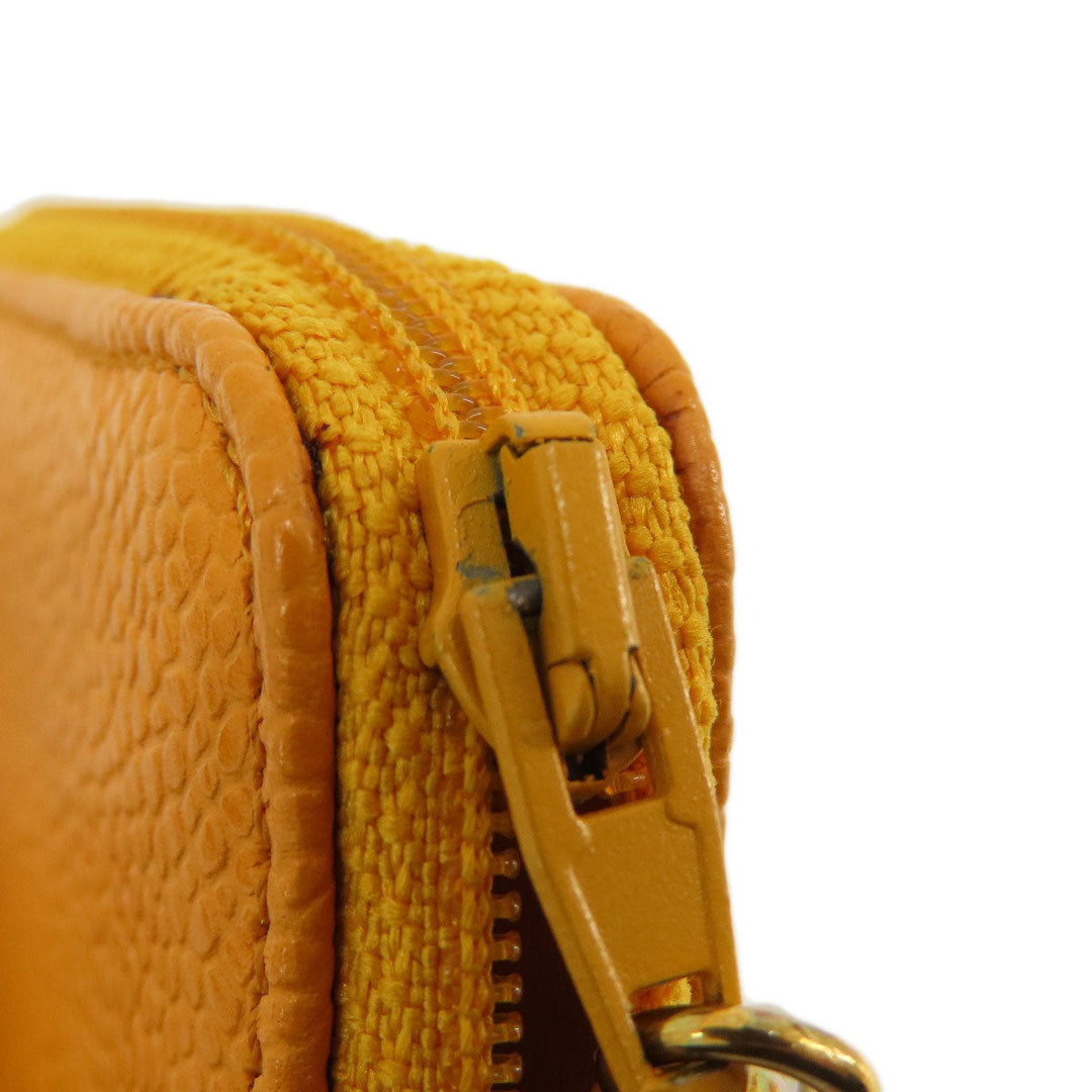 CHANEL Key case Key holder  Caviar skin Orange COCO Mark Women Used Authentic