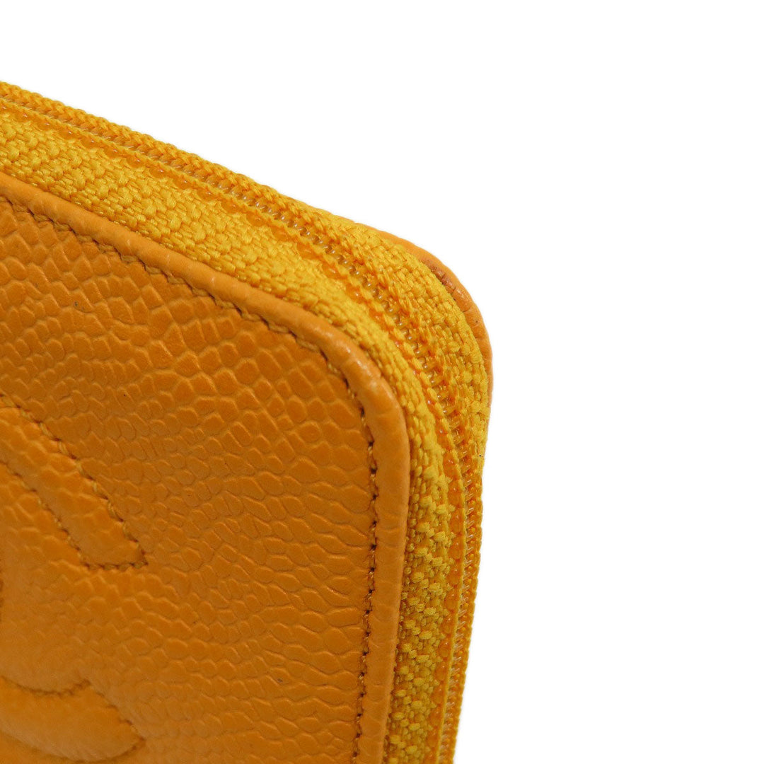 CHANEL Key case Key holder  Caviar skin Orange COCO Mark Women Used Authentic