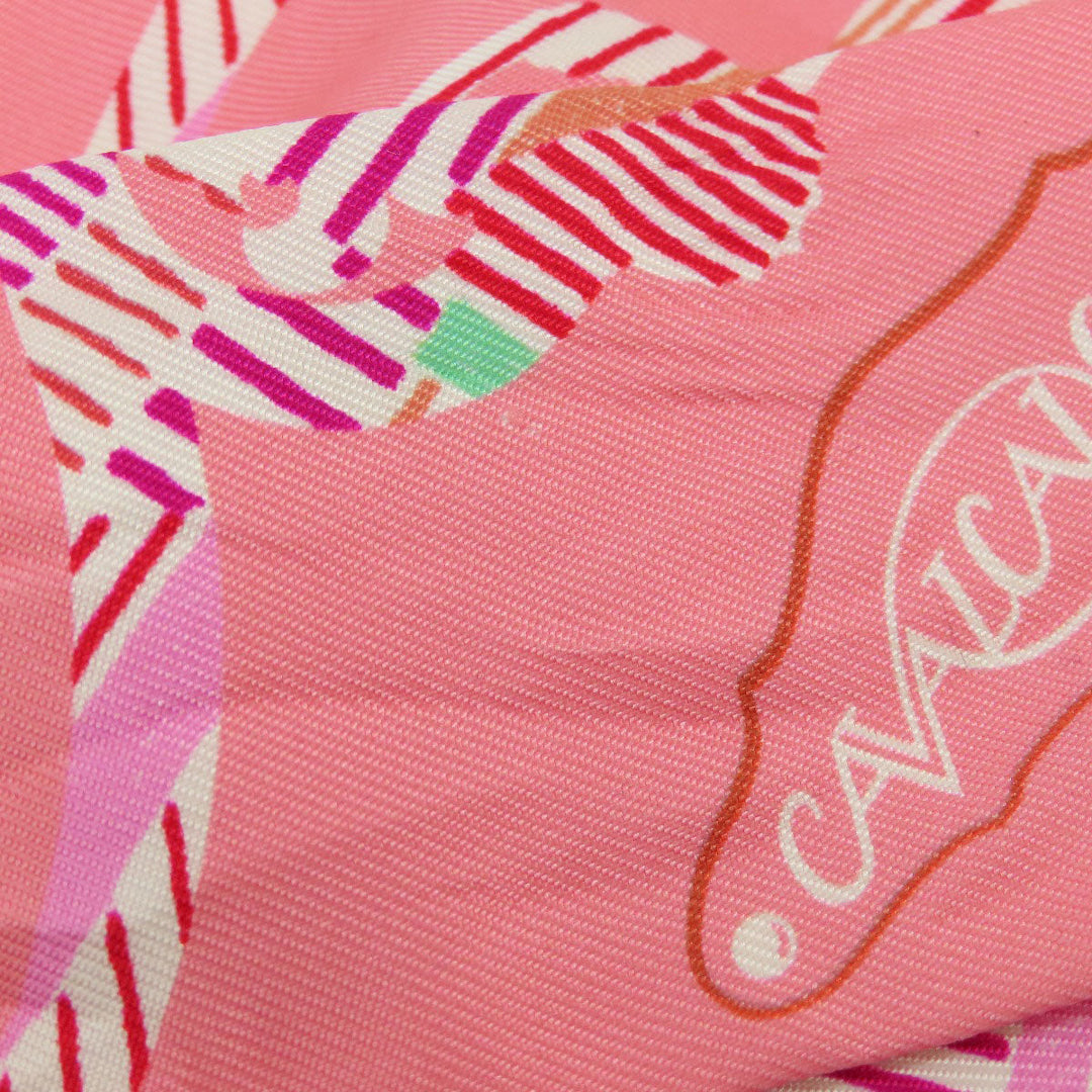 HERMES scarf silk pink Twilly Women Used Authentic
