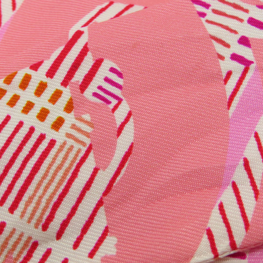 HERMES scarf silk pink Twilly Women Used Authentic