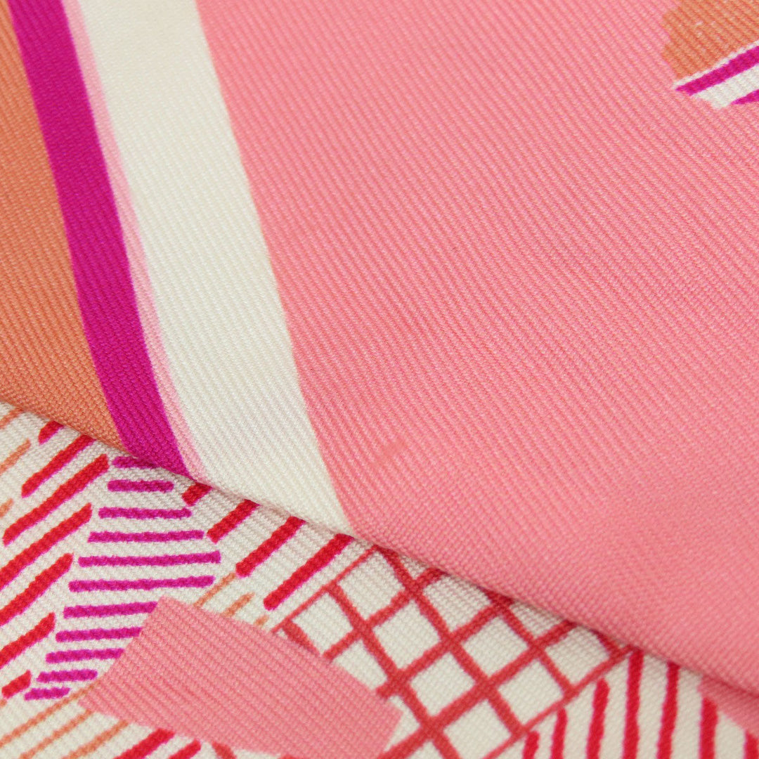 HERMES scarf silk pink Twilly Women Used Authentic