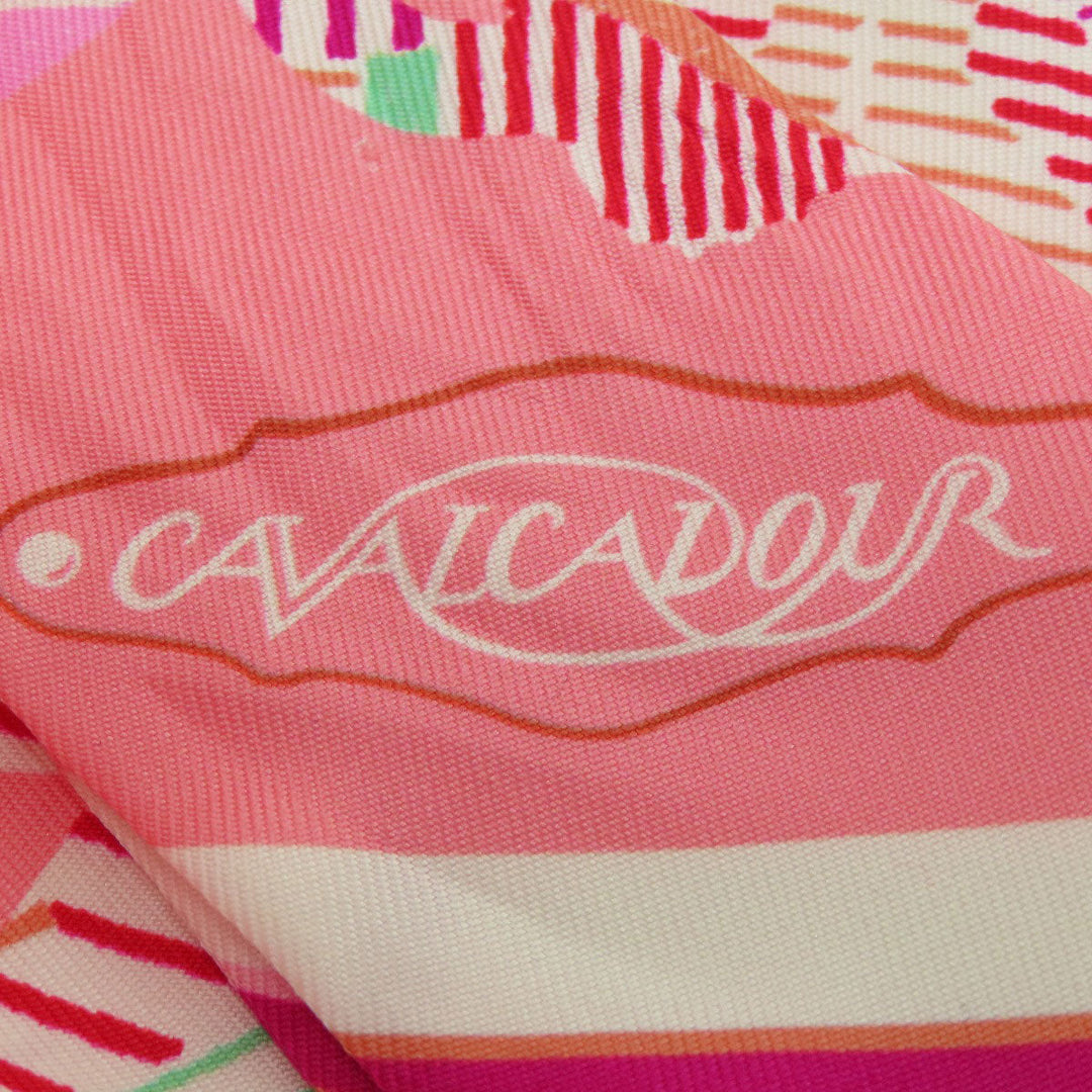 HERMES scarf silk pink Twilly Women Used Authentic