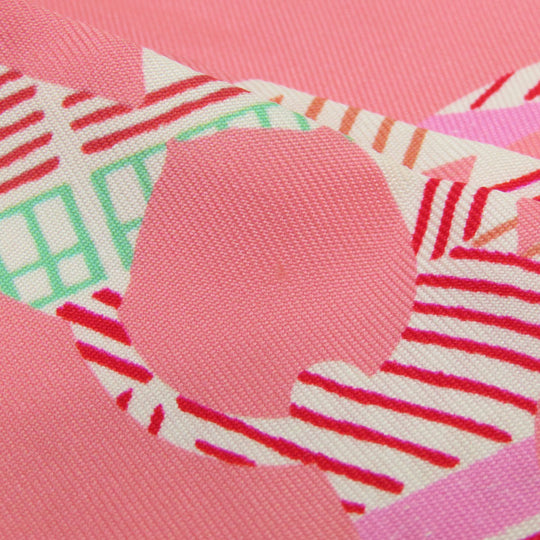 HERMES scarf silk pink Twilly Women Used Authentic