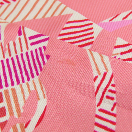 HERMES scarf silk pink Twilly Women Used Authentic