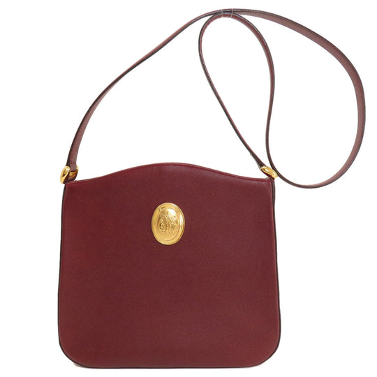 NINA RICCI Shoulder Bag leather Red logo Women Used Authentic