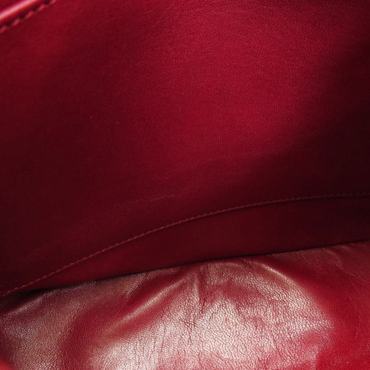 NINA RICCI Shoulder Bag leather Red logo Women Used Authentic