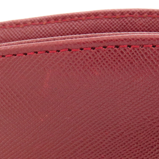 NINA RICCI Shoulder Bag leather Red logo Women Used Authentic