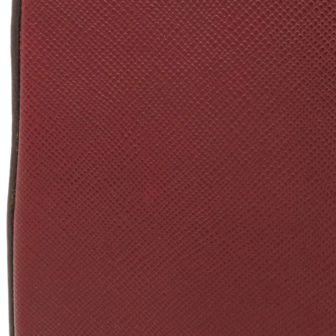 NINA RICCI Shoulder Bag leather Red logo Women Used Authentic