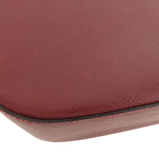 NINA RICCI Shoulder Bag leather Red logo Women Used Authentic