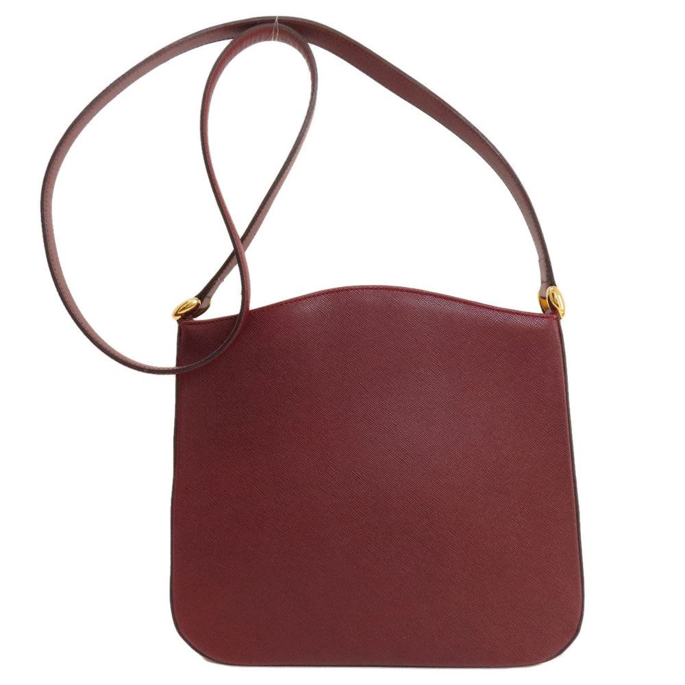 NINA RICCI Shoulder Bag leather Red logo Women Used Authentic