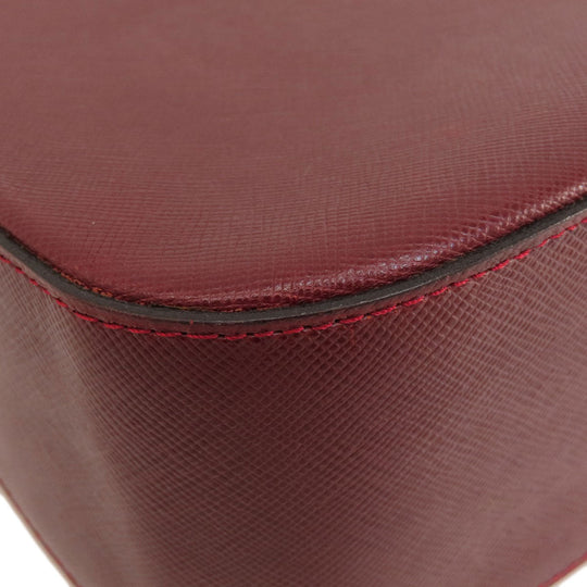 NINA RICCI Shoulder Bag leather Red logo Women Used Authentic