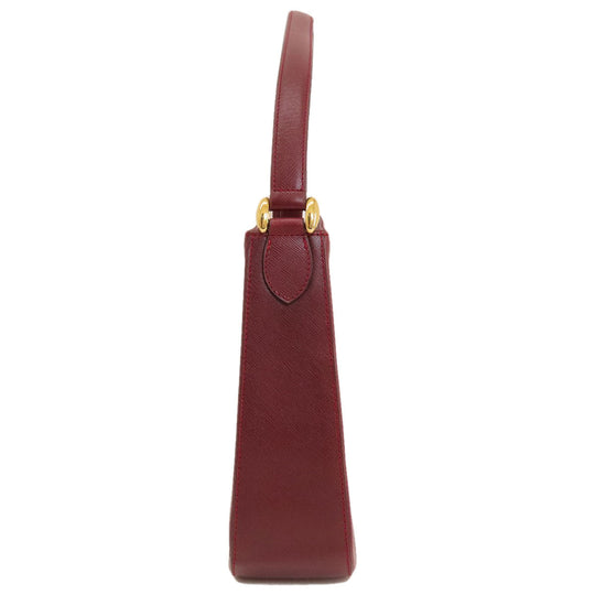 NINA RICCI Shoulder Bag leather Red logo Women Used Authentic