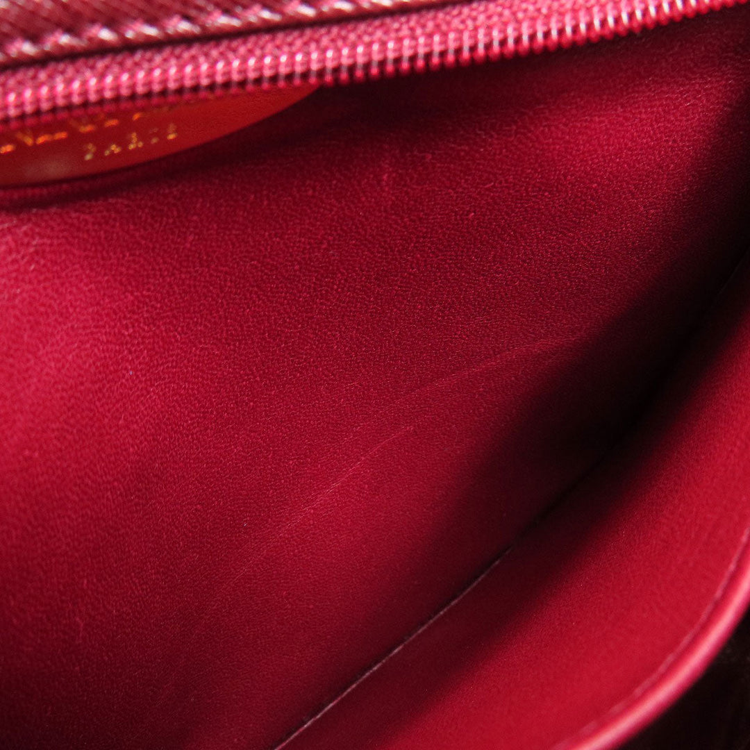 NINA RICCI Shoulder Bag leather Red logo Women Used Authentic
