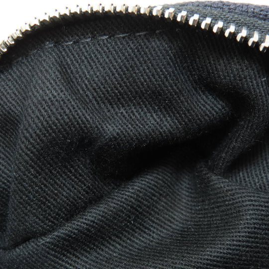 CHANEL Handbag canvas Navy Deauville Bowling Bag SilverMetal