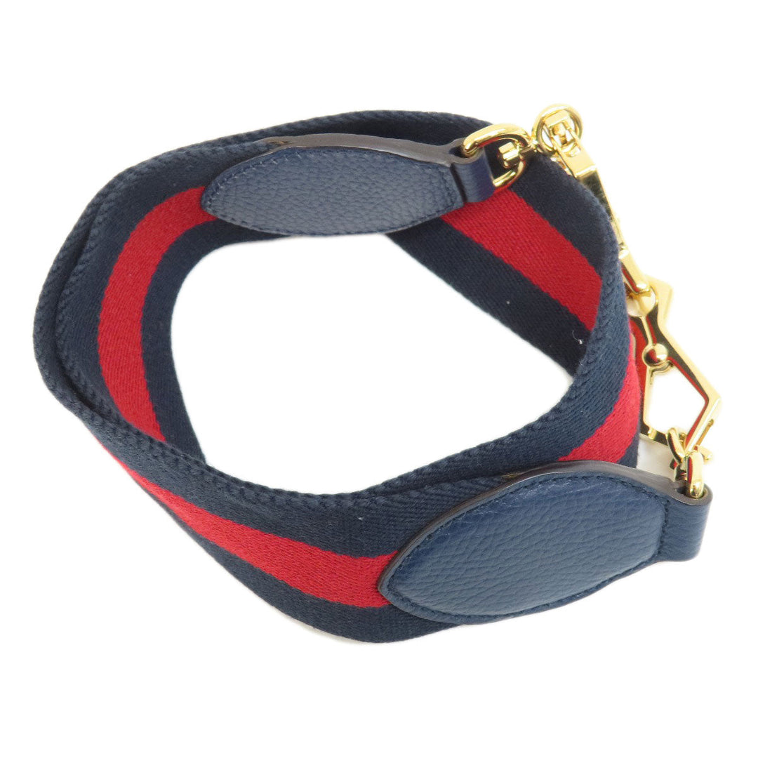 GUCCI Handbag 459076 Calfskin Navy Bamboo 2WAY Women Used Authentic