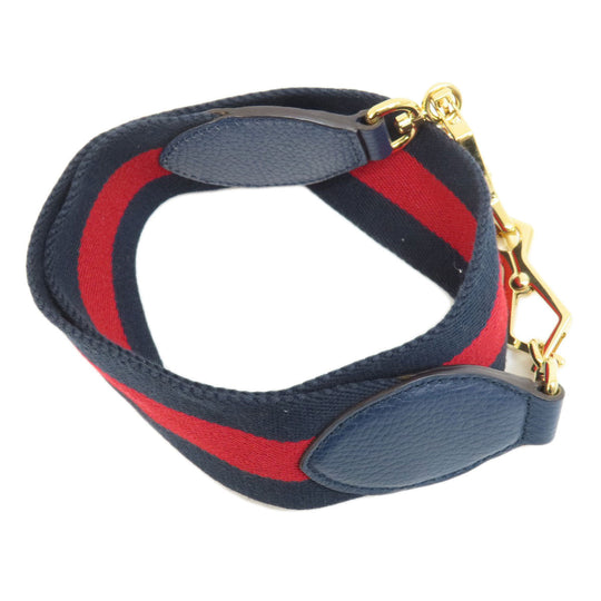 GUCCI Handbag 459076 Calfskin Navy Bamboo 2WAY Women Used Authentic