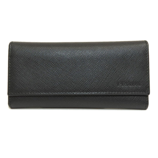 PRADA Key case Key holder  2M0223 leather black Logo engraving mens(Unisex) Used Authentic