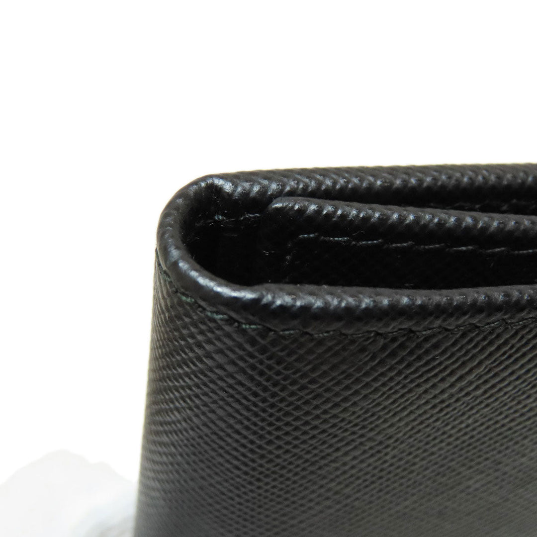 PRADA Key case Key holder  2M0223 leather black Logo engraving mens(Unisex) Used Authentic