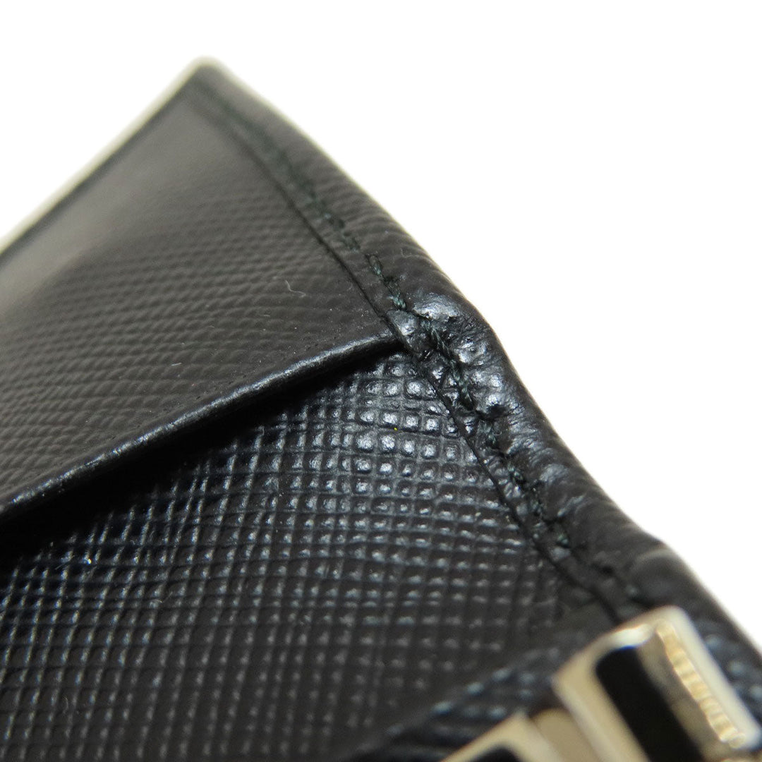 PRADA Key case Key holder  2M0223 leather black Logo engraving mens(Unisex) Used Authentic
