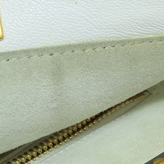 FENDI Handbag Calfskin white Peekaboo 2WAY Women Used Authentic