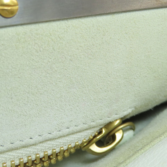 FENDI Handbag Calfskin white Peekaboo 2WAY Women Used Authentic