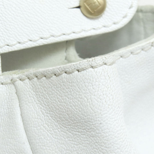 FENDI Handbag Calfskin white Peekaboo 2WAY Women Used Authentic