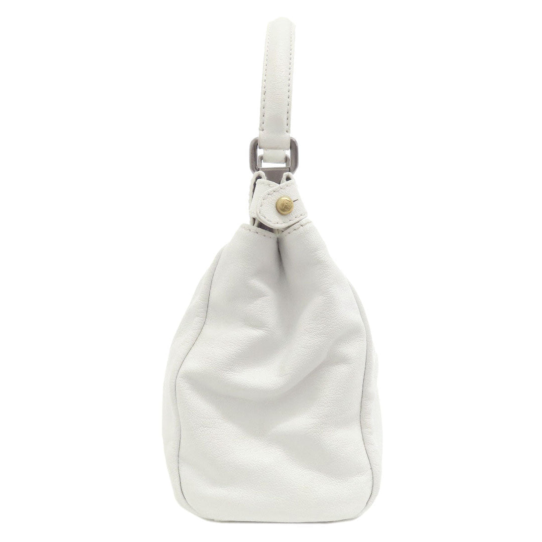 FENDI Handbag Calfskin white Peekaboo 2WAY Women Used Authentic