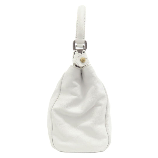 FENDI Handbag Calfskin white Peekaboo 2WAY Women Used Authentic