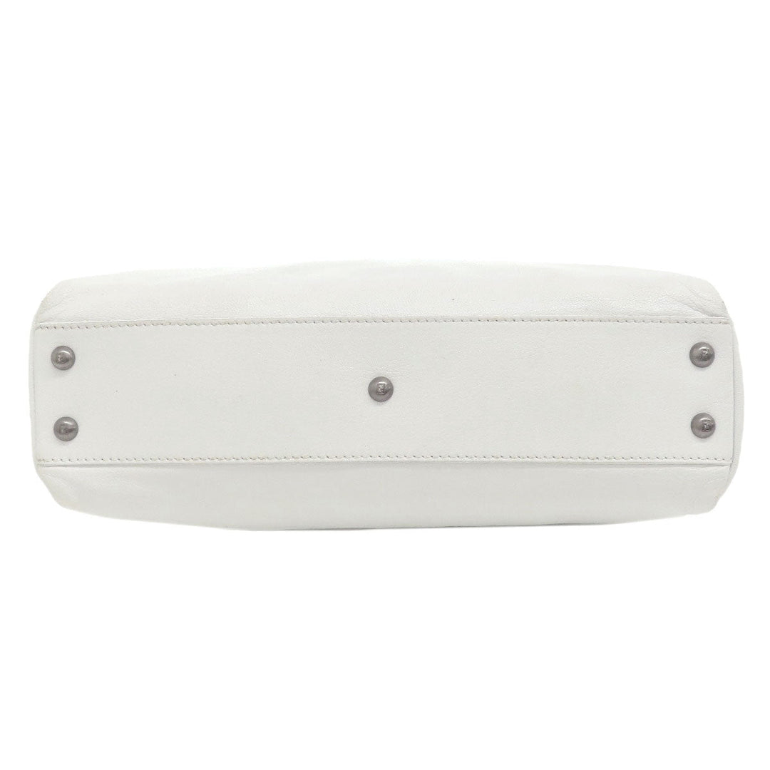FENDI Handbag Calfskin white Peekaboo 2WAY Women Used Authentic