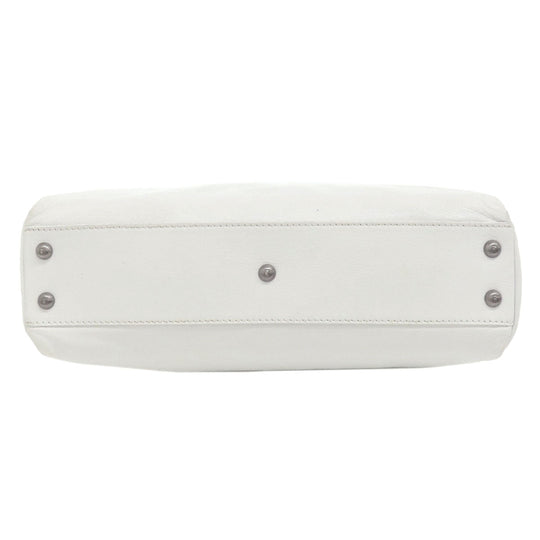 FENDI Handbag Calfskin white Peekaboo 2WAY Women Used Authentic