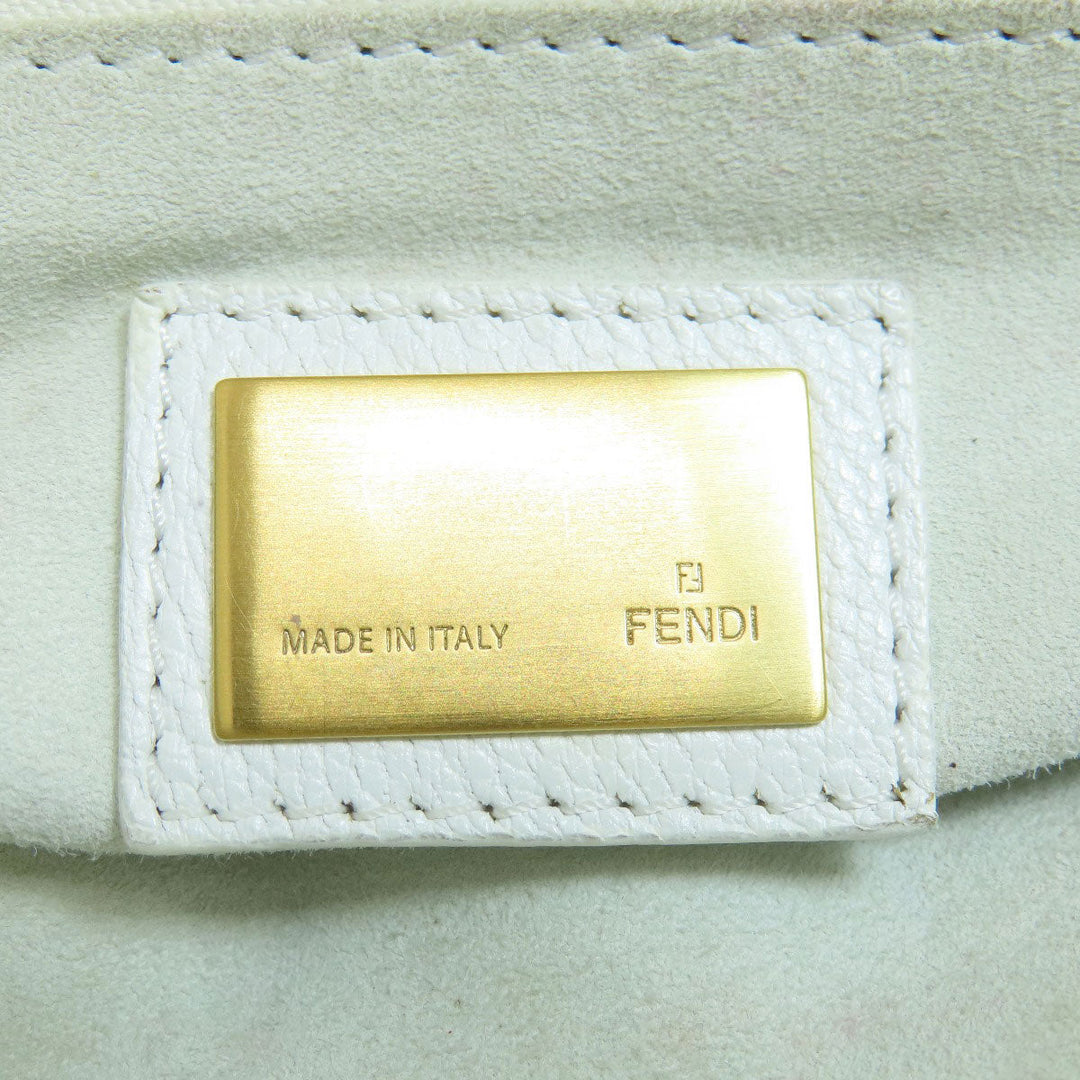 FENDI Handbag Calfskin white Peekaboo 2WAY Women Used Authentic