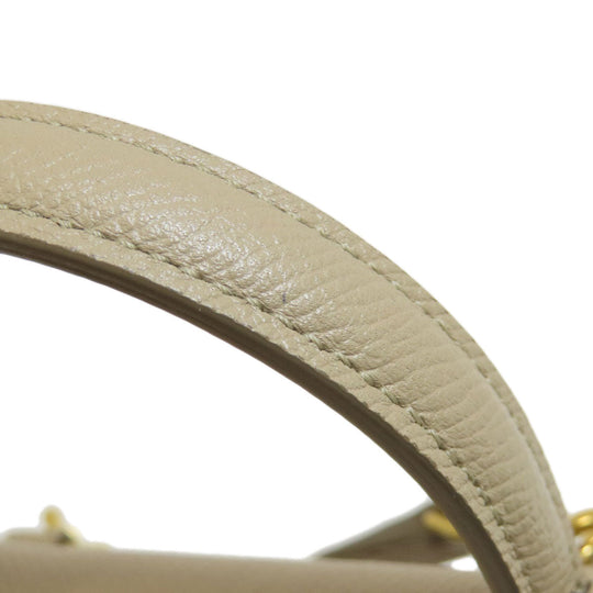 CELINE Handbag Calfskin beige Nano belt bag 2WAY Women Used Authentic