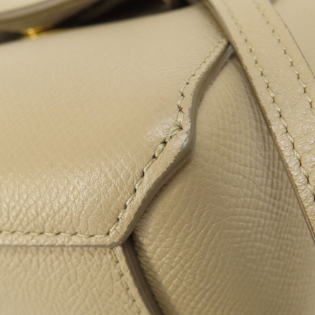 CELINE Handbag Calfskin beige Nano belt bag 2WAY Women Used Authentic