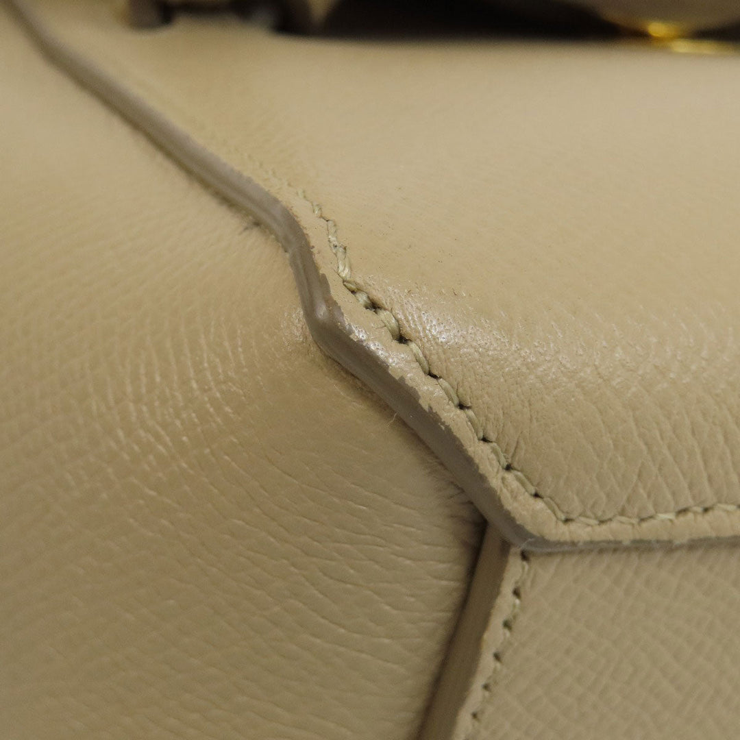CELINE Handbag Calfskin beige Nano belt bag 2WAY Women Used Authentic