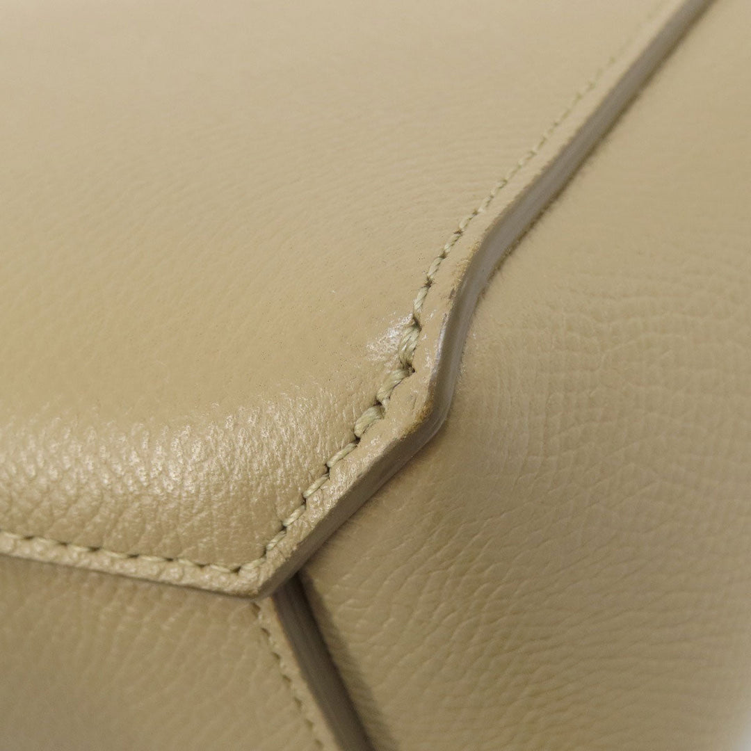 CELINE Handbag Calfskin beige Nano belt bag 2WAY Women Used Authentic